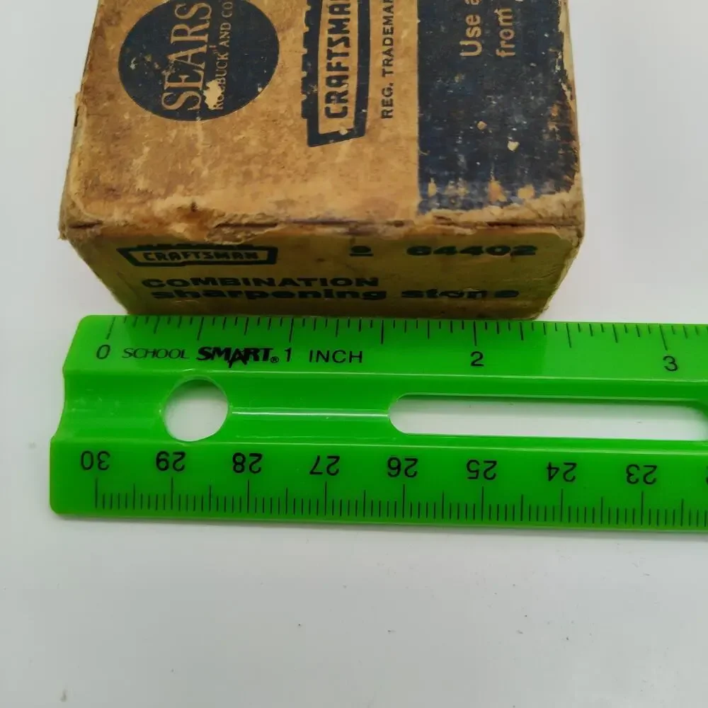 Vintage 1970s Sears Craftsman Combination Sharpening Stone No. 9 (64402) W/Box
